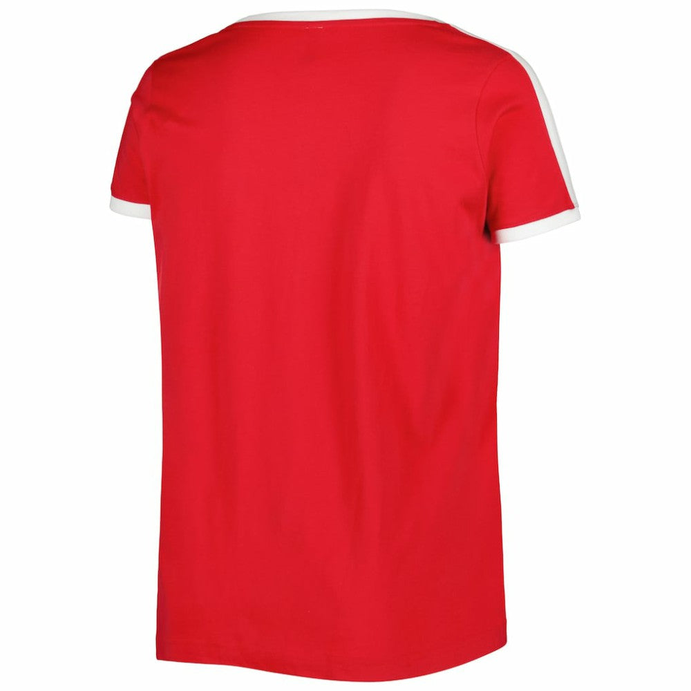 Washington Nationals Soft as a Grape Women's Plus Size V-Neck T-Shirt Red