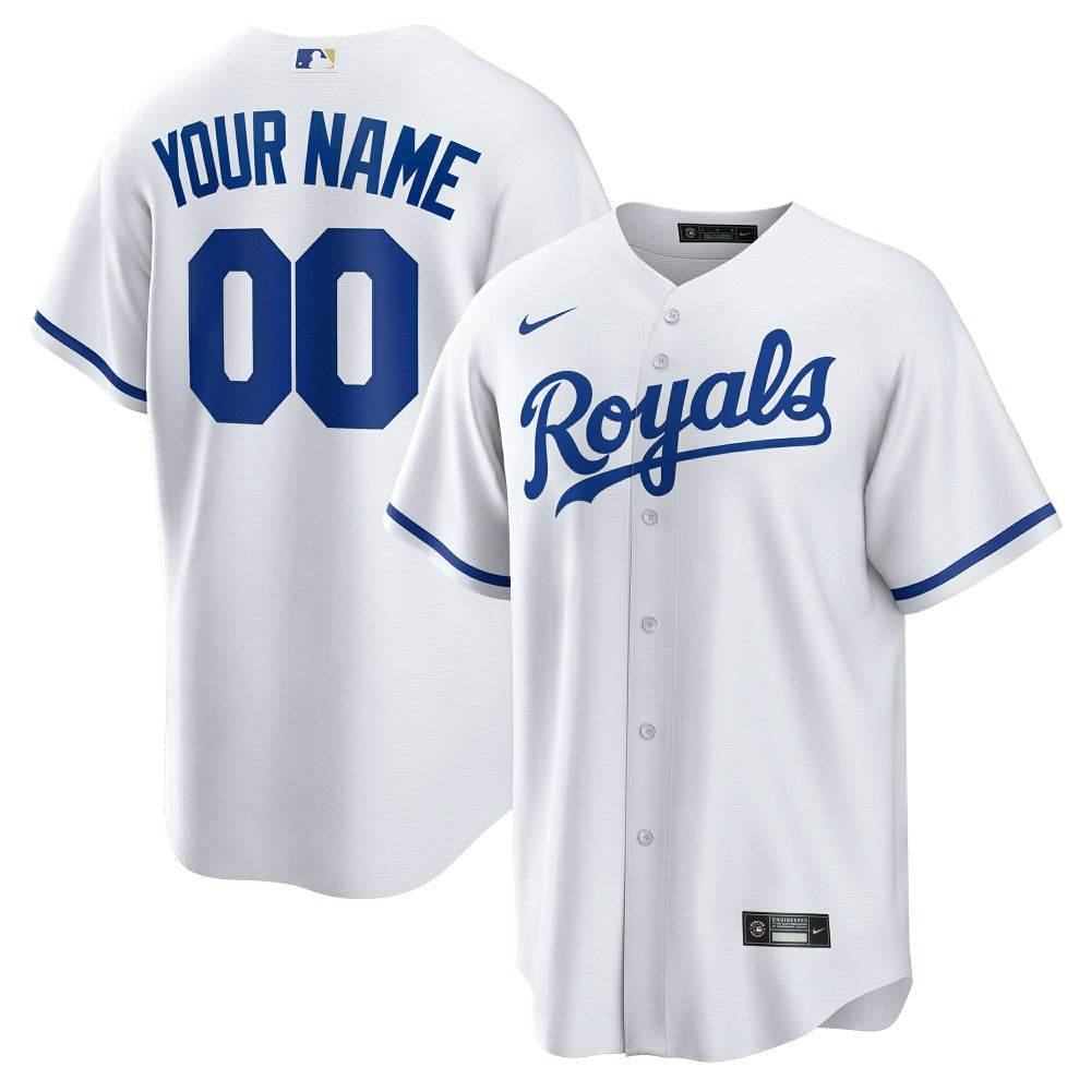 Kansas City Royals Replica Custom Jersey White