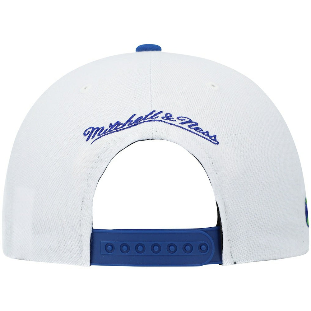 Atlanta Hawks Hardwood Classics Snapback Hat - White/Royal online