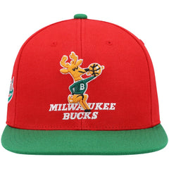 Milwaukee Bucks Hardwood Classics Snapback Hat - Red/Green outlet