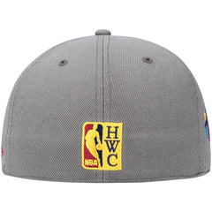 Philadelphia 76ers Hardwood Classics 60th Anniversary Carbon Cabernet Fitted Hat - Charcoal on sale