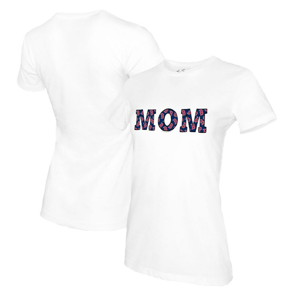 Boston Red Sox Tiny Turnip Women's Mom T-Shirt White