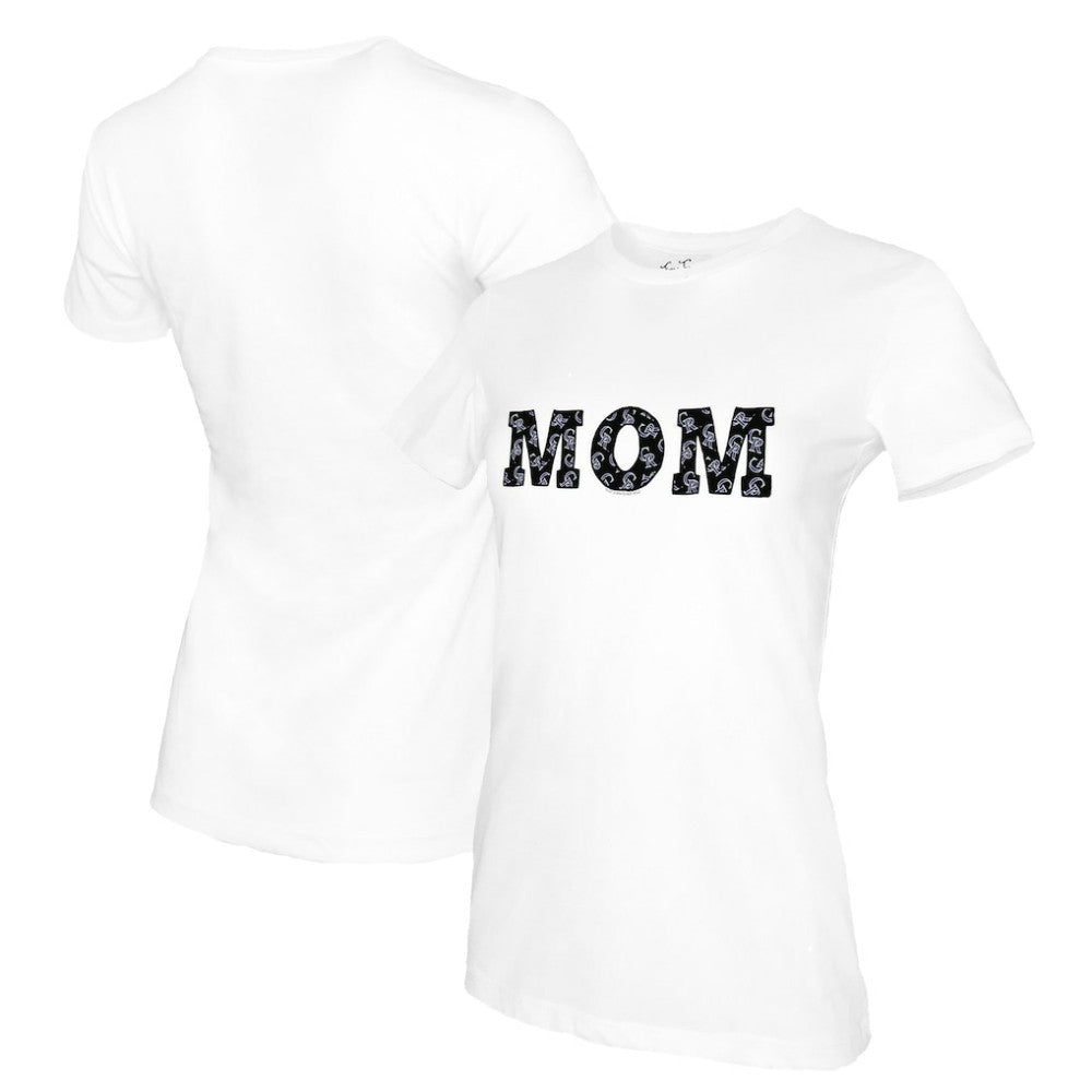 Colorado Rockies Tiny Turnip Women's Mom T-Shirt White