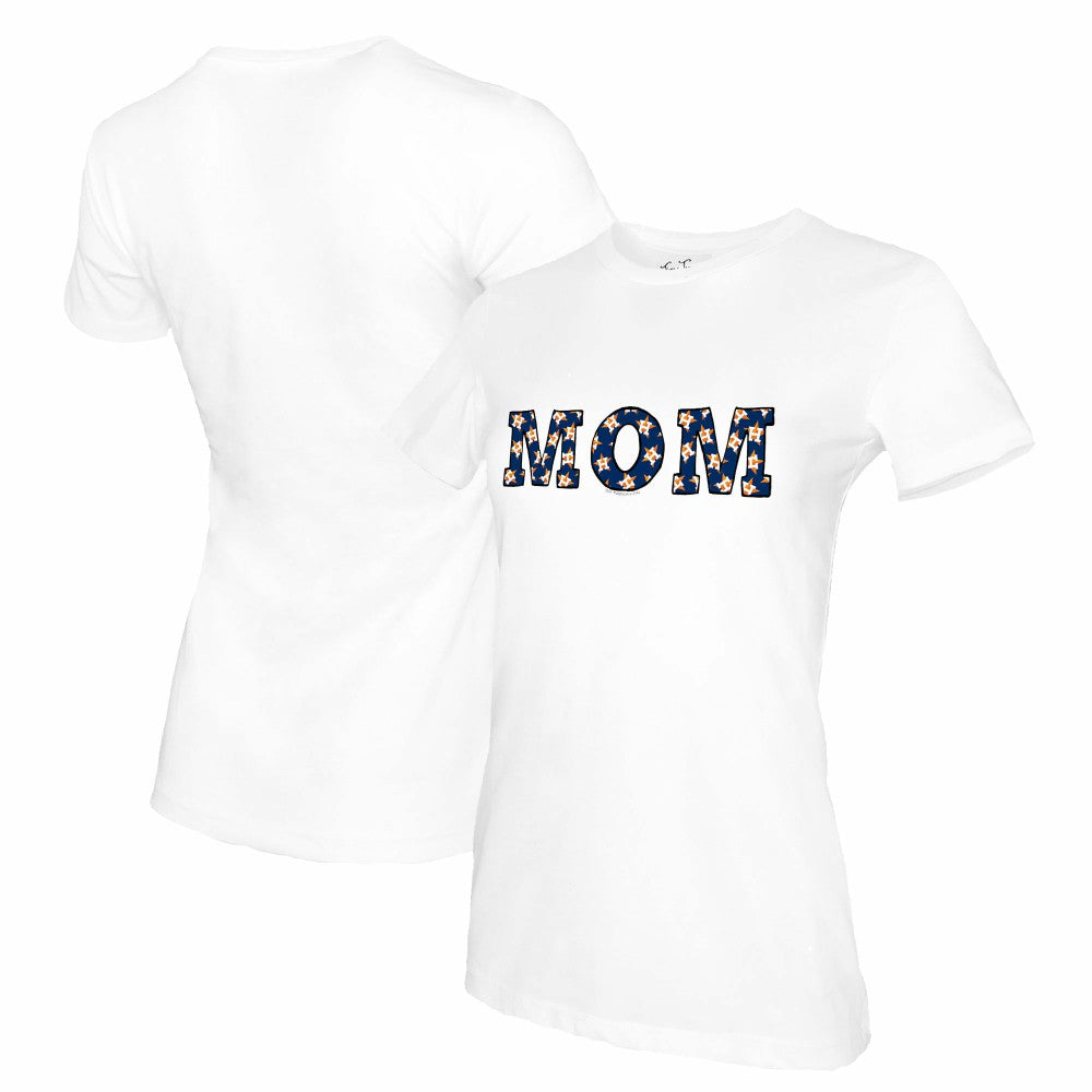 Houston Astros Tiny Turnip Women's Mom T-Shirt White