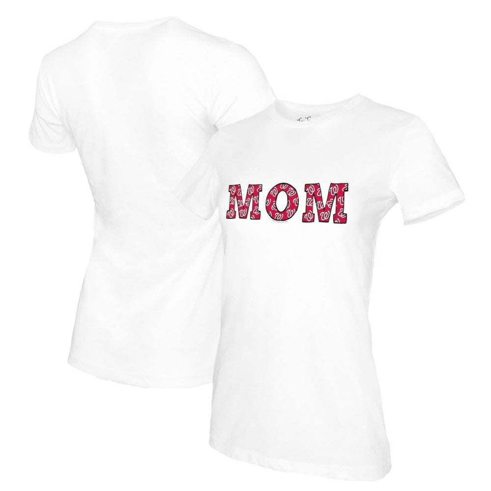 Washington Nationals Tiny Turnip Women's Mom T-Shirt White