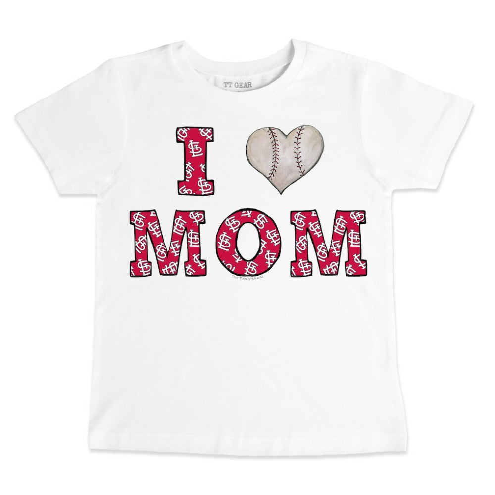 St. Louis Cardinals Tiny Turnip Youth Heart Mom T-Shirt White