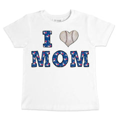 Toronto Blue Jays Tiny Turnip Youth Heart Mom T-Shirt White