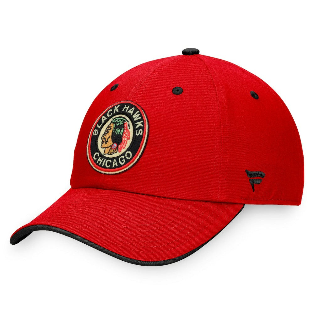 Chicago Blackhawks Fanatics Original Six Adjustable Hat - Red Hats