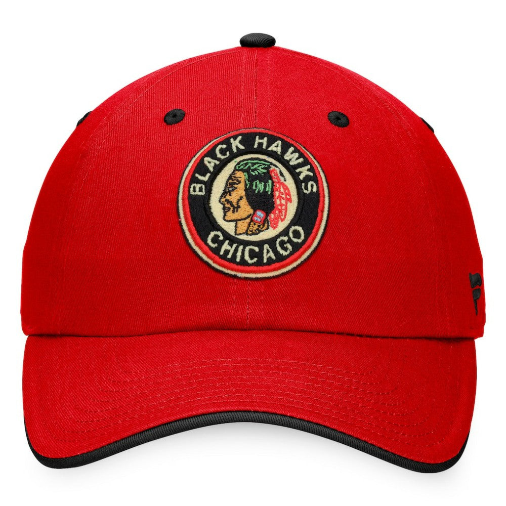 Chicago Blackhawks Fanatics Original Six Adjustable Hat - Red Hats