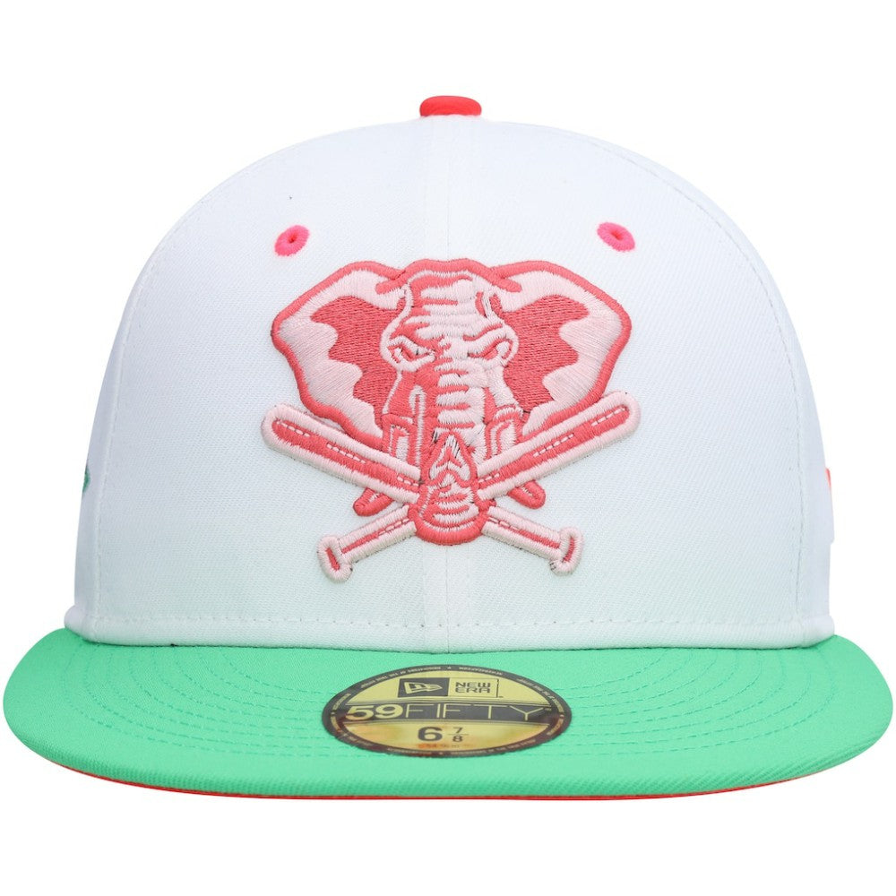 Athletics Alternate Logo Watermelon Lolli 59FIFTY Fitted Hat White/Green