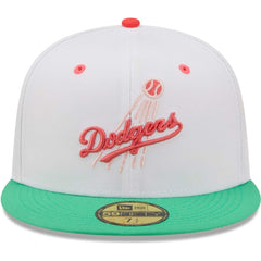 Los Angeles Dodgers 50th Anniversary in Los Angeles Watermelon Lolli 59FIFTY Fitted Hat White/Green
