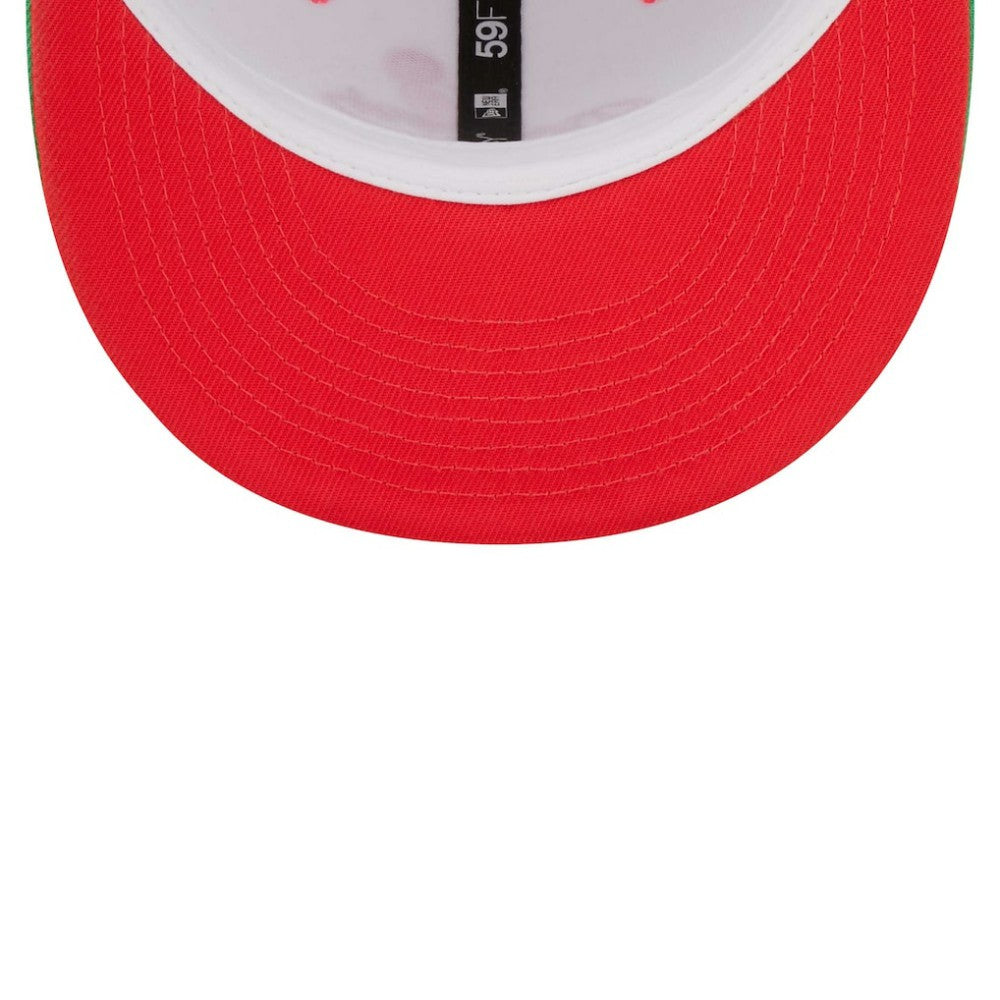 Los Angeles Dodgers 50th Anniversary in Los Angeles Watermelon Lolli 59FIFTY Fitted Hat White/Green