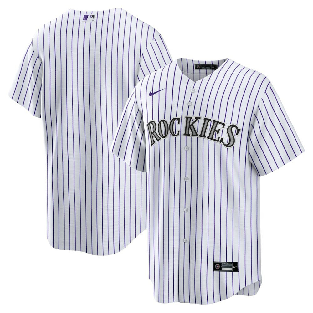 Colorado Rockies Home Blank Replica Jersey White