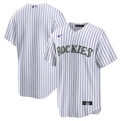 Colorado Rockies Home Blank Replica Jersey White