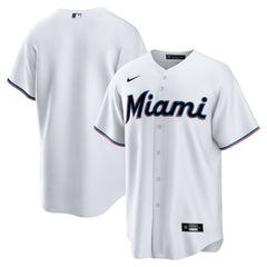 Miami Marlins Home Blank Replica Jersey White