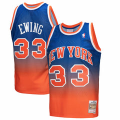 Patrick Ewing New York Knicks 1991/92 Hardwood Classics Fadeaway Swingman Player Jersey - Orange/Royal shop