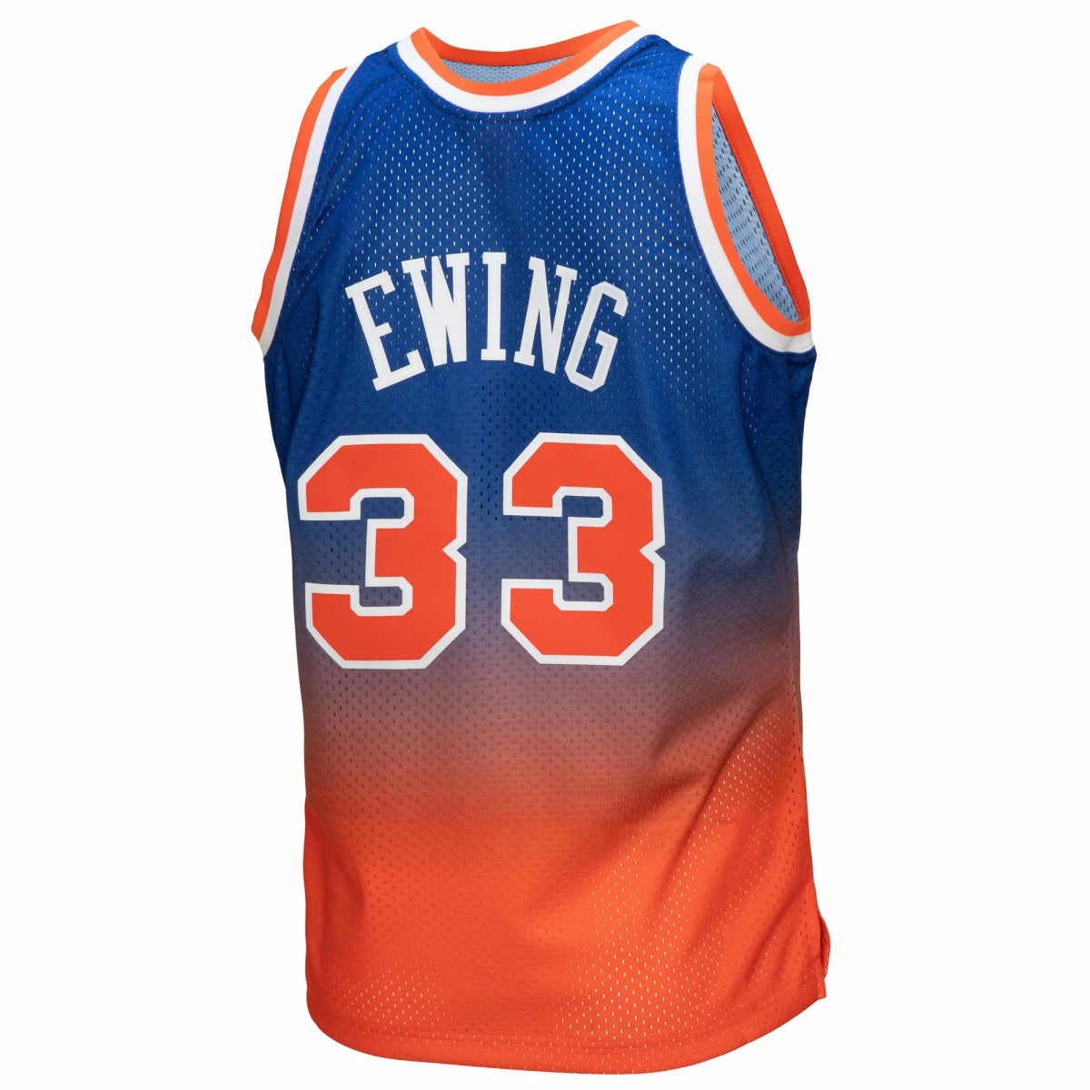 Patrick Ewing New York Knicks 1991/92 Hardwood Classics Fadeaway Swingman Player Jersey - Orange/Royal shop