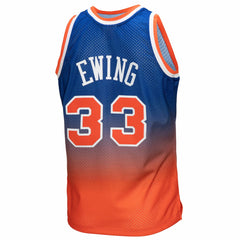 Patrick Ewing New York Knicks 1991/92 Hardwood Classics Fadeaway Swingman Player Jersey - Orange/Royal shop