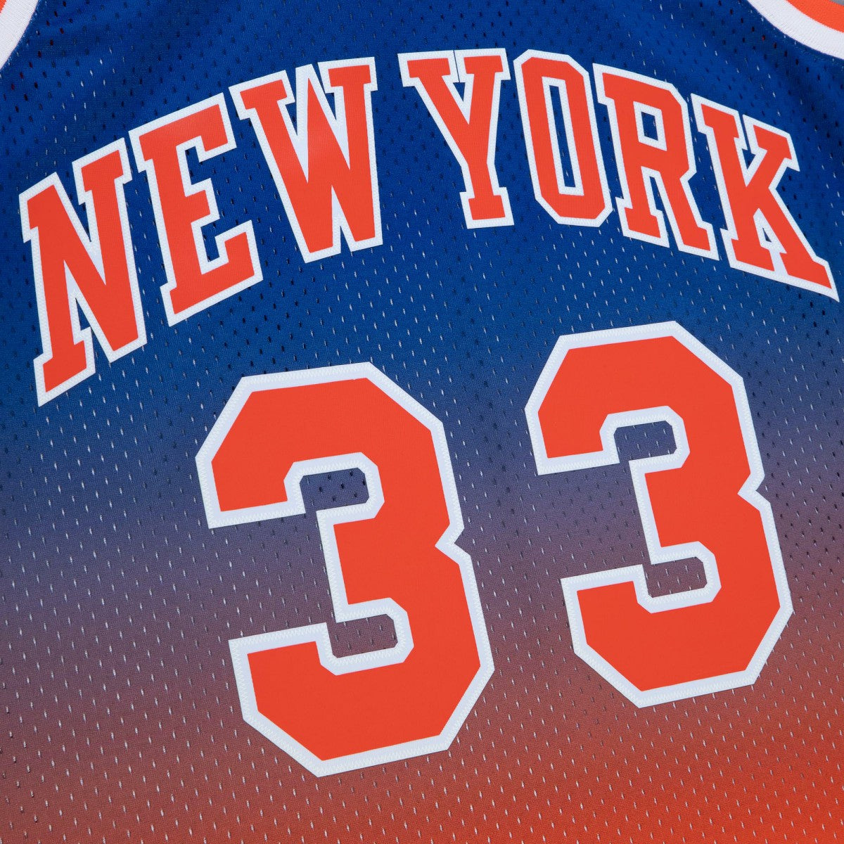 Patrick Ewing New York Knicks 1991/92 Hardwood Classics Fadeaway Swingman Player Jersey - Orange/Royal shop