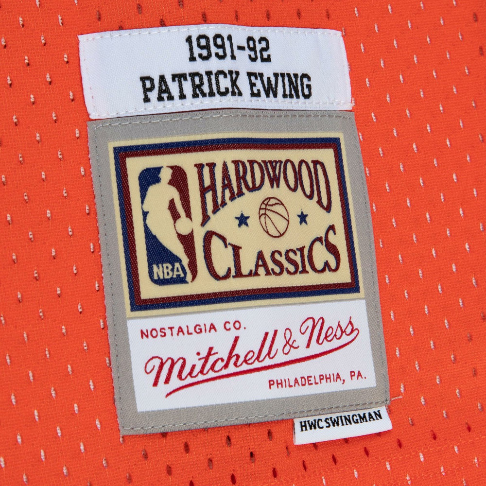 Patrick Ewing New York Knicks 1991/92 Hardwood Classics Fadeaway Swingman Player Jersey - Orange/Royal shop