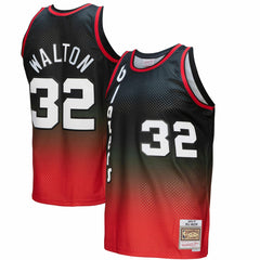 Bill Walton Portland Trail Blazers 1976/77 Hardwood Classics Fadeaway Swingman Player Jersey - Red/Black on sale