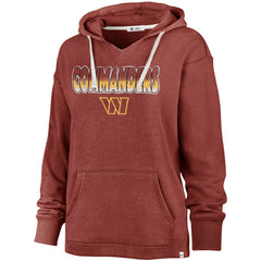 Washington Commanders '47 Women's Color Rise Kennedy Pullover V-Neck Hoodie - Heathered Burgundy outlet