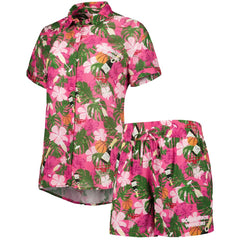 Golden State Warriors Lusso Women's Finley-Frankie Party Top & Shorts Set sale - Pink shop