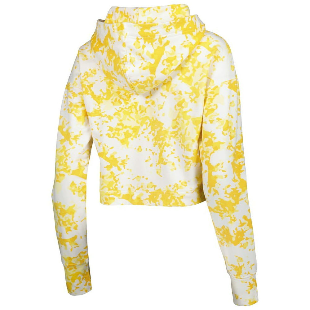 Denver Nuggets Lusso Women's Maia Tri-Blend Cropped Quarter-Zip Top sale - Gold/White online