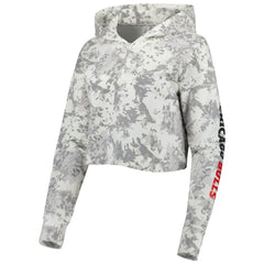 Chicago Bulls Lusso Women's Maia Tri-Blend Cropped Quarter-Zip Top sale - Gray/White sale