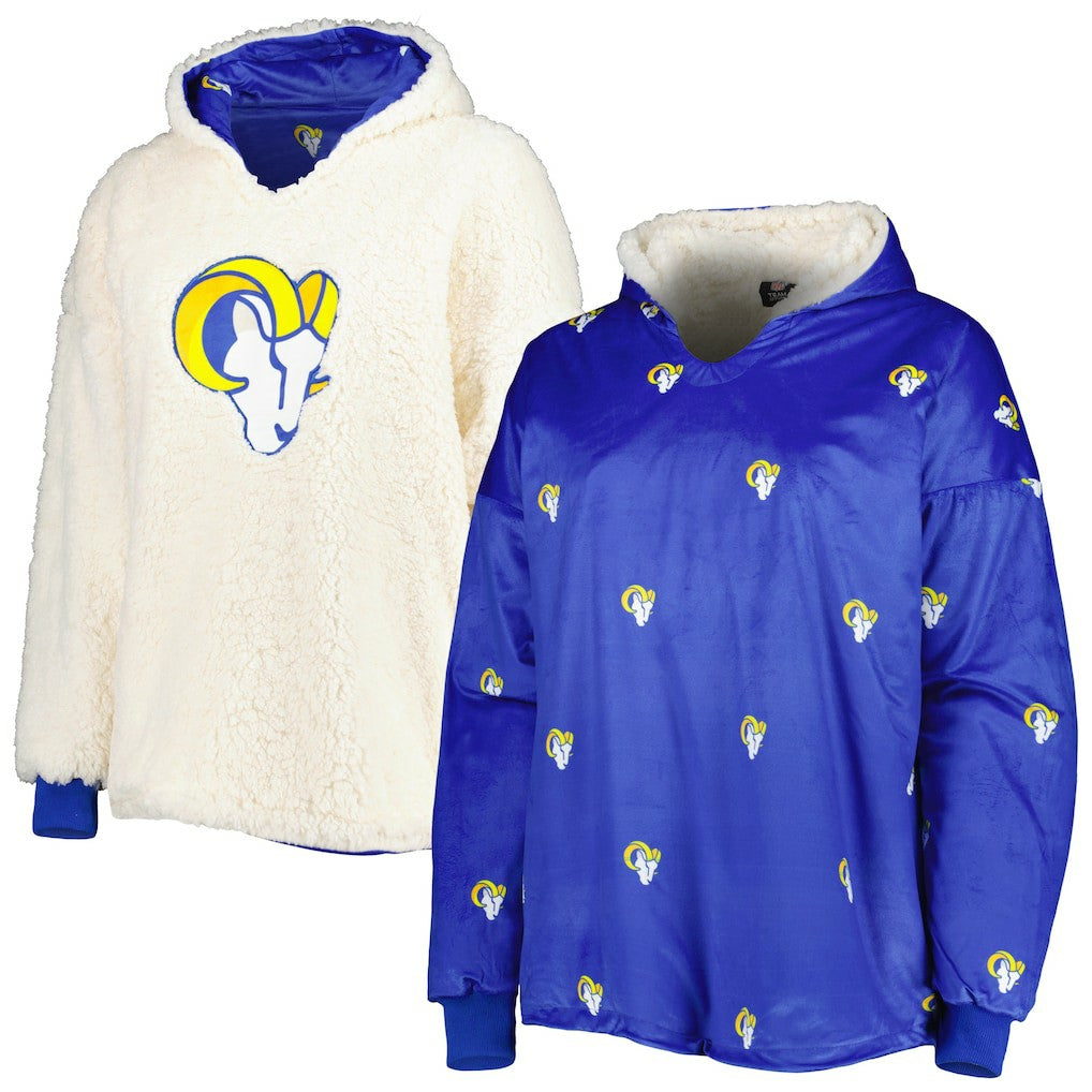Los Angeles Rams FOCO Repeat Print Reversible Hoodeez discount