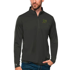 Athletics Antigua Tribute Quarter-Zip Pullover Top Charcoal