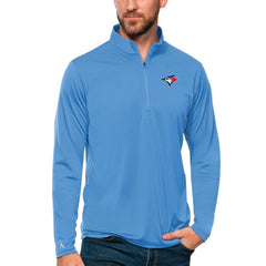 Toronto Blue Jays Antigua Tribute Quarter-Zip Pullover Top Powder Blue