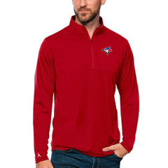 Toronto Blue Jays Antigua Tribute Quarter-Zip Pullover Top Red