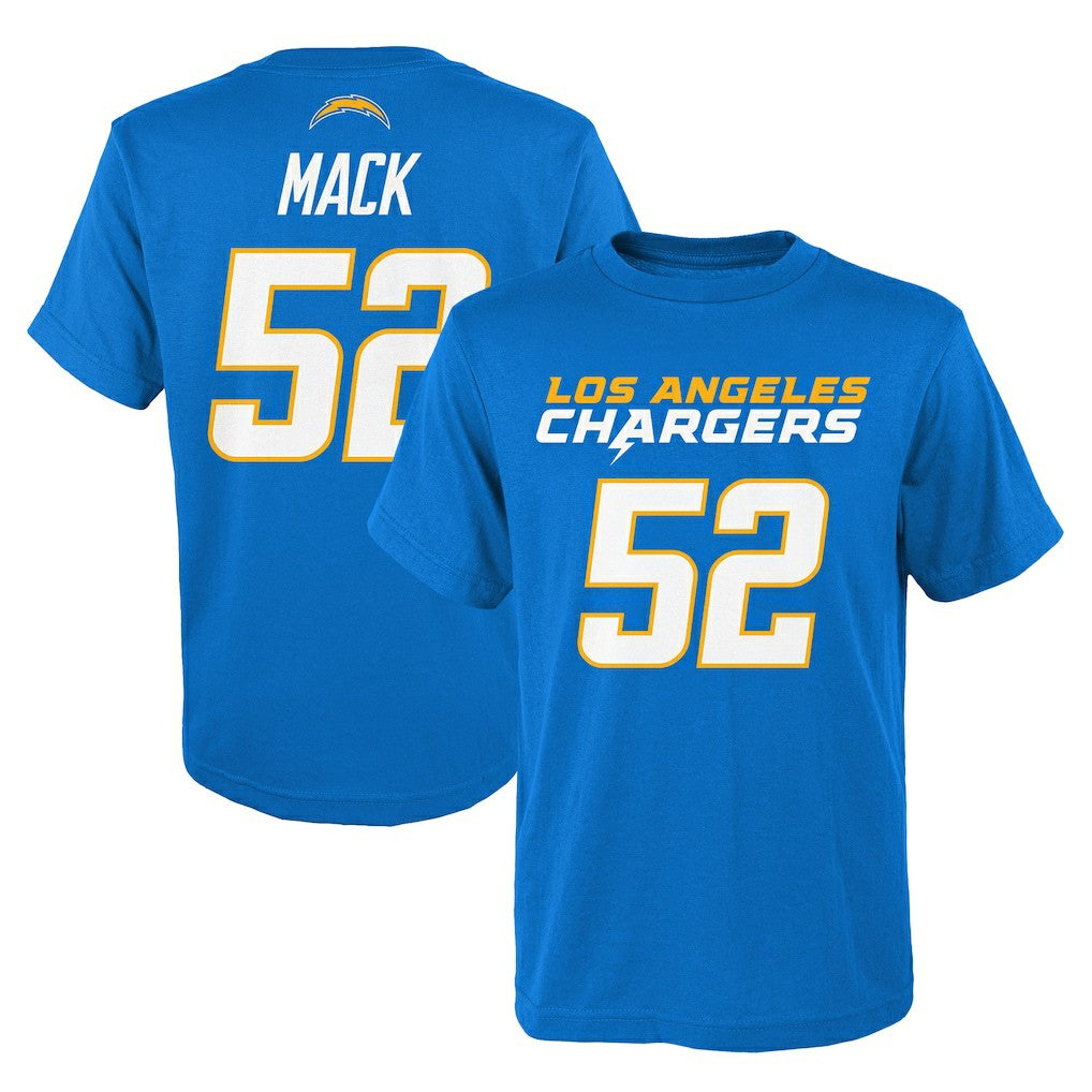 Khalil Mack Los Angeles Chargers Youth Mainliner Player Name & Number T-Shirt - Powder Blue cheap