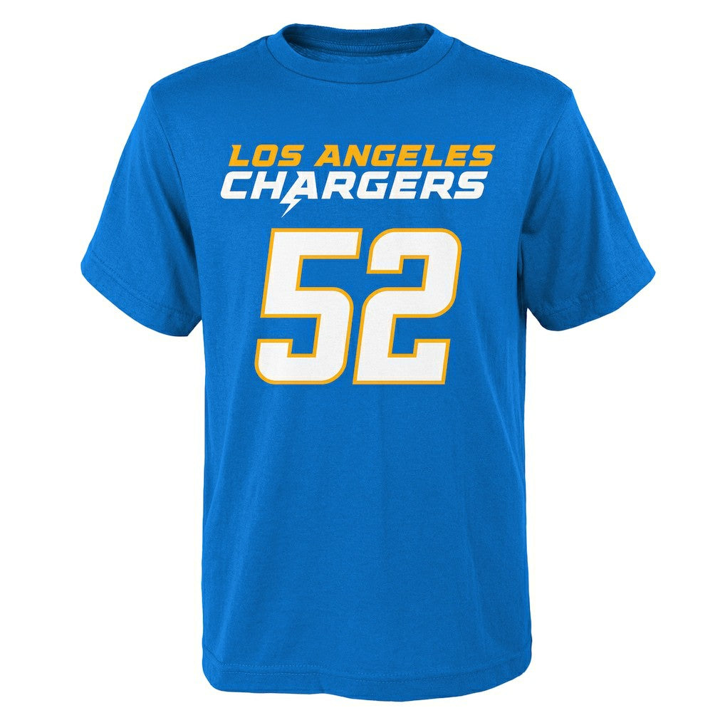Khalil Mack Los Angeles Chargers Youth Mainliner Player Name & Number T-Shirt - Powder Blue cheap