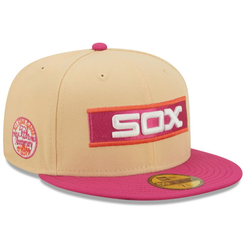 Chicago White Sox 1933 MLB All-Star Game 50th Anniversary Mango Passion 59FIFTY Fitted Hat Orange/Pink