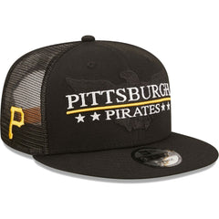 Pittsburgh Pirates Patriot Trucker 9FIFTY Snapback Hat Black