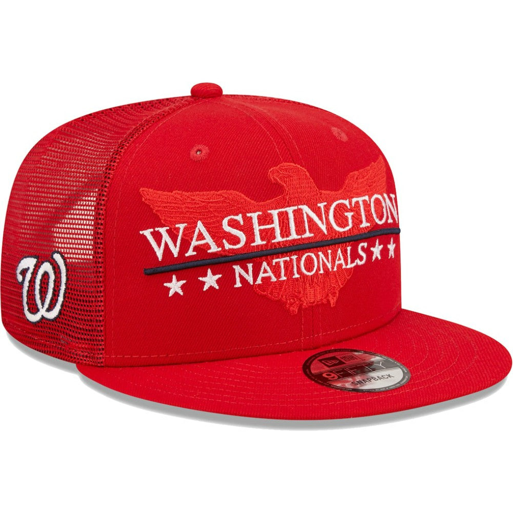 Washington Nationals Patriot Trucker 9FIFTY Snapback Hat Red