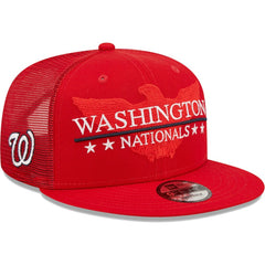 Washington Nationals Patriot Trucker 9FIFTY Snapback Hat Red