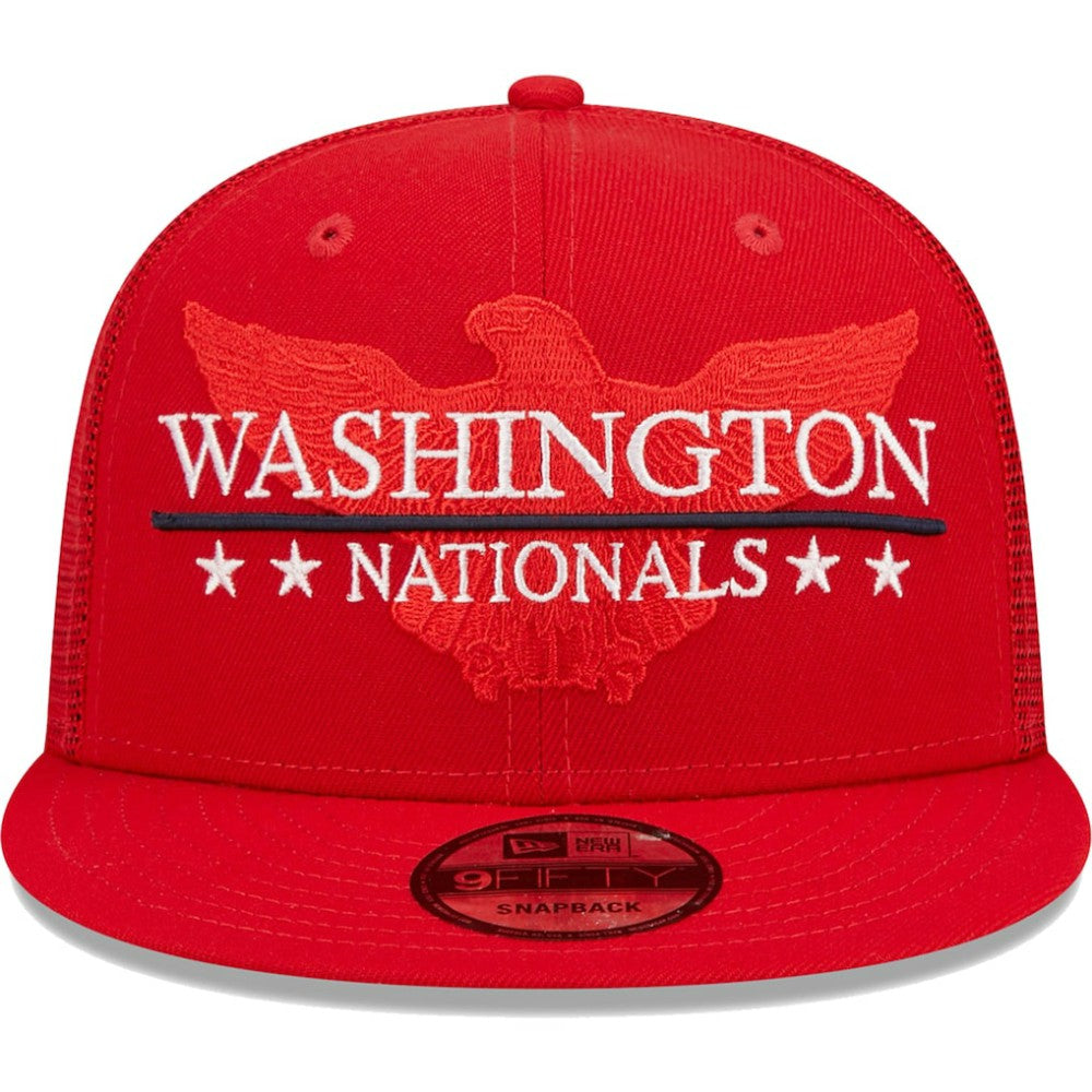 Washington Nationals Patriot Trucker 9FIFTY Snapback Hat Red