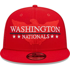 Washington Nationals Patriot Trucker 9FIFTY Snapback Hat Red
