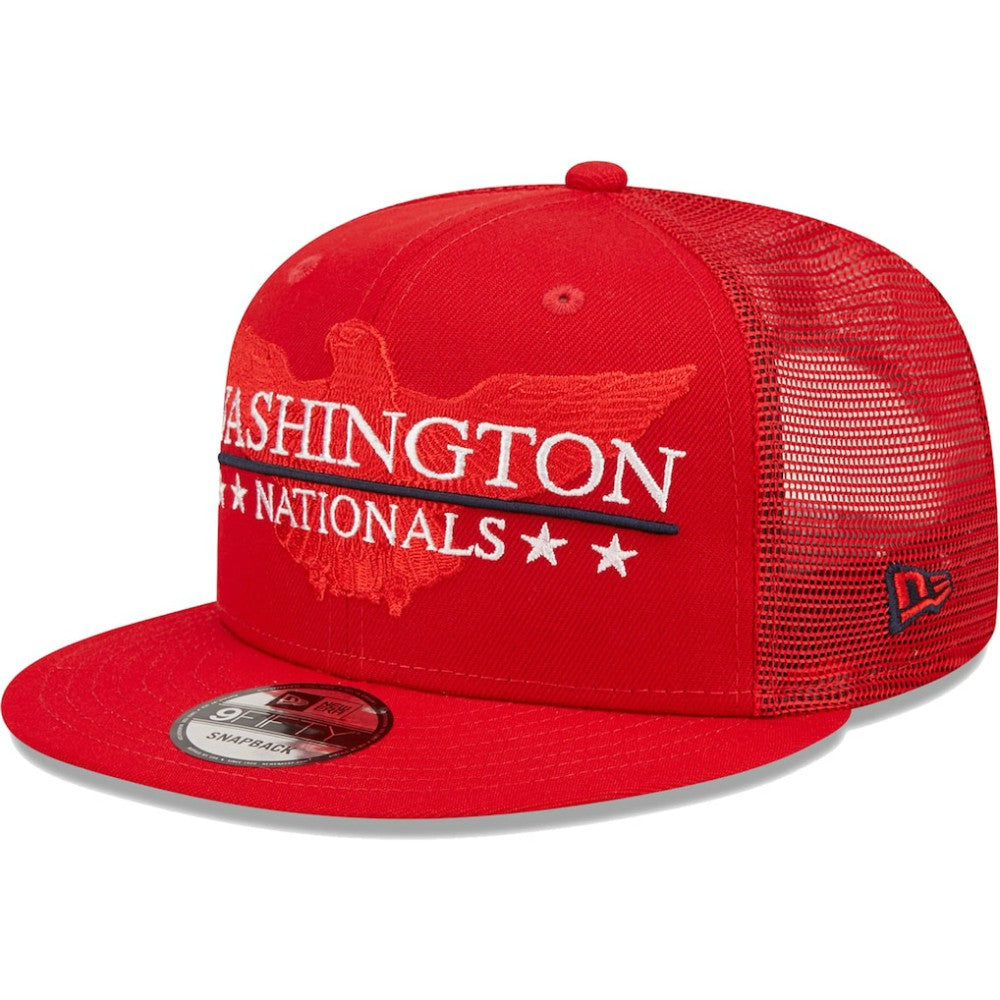 Washington Nationals Patriot Trucker 9FIFTY Snapback Hat Red