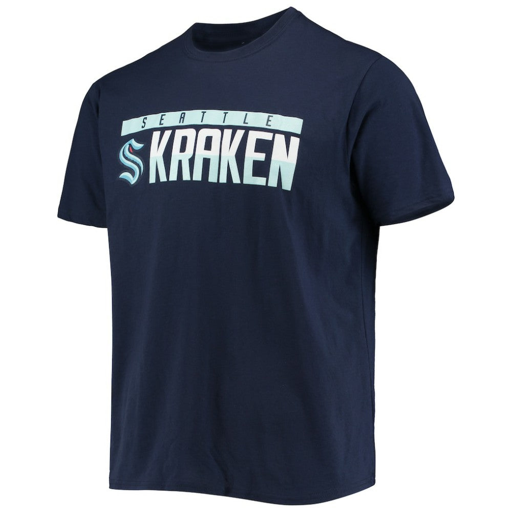 Seattle Kraken Levelwear Richmond Wordmark T-Shirt - Navy T-shirts