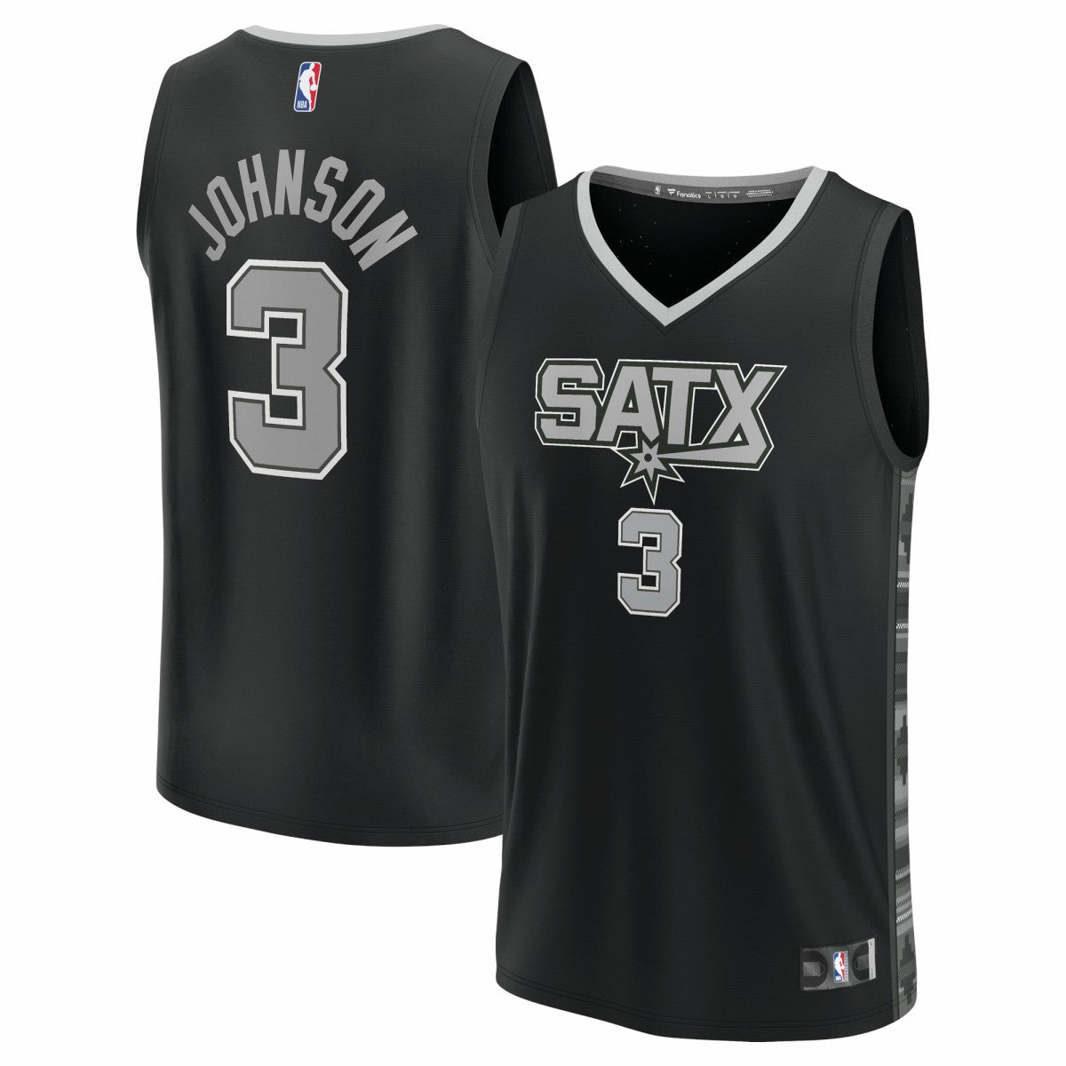 Keldon Johnson San Antonio Spurs Fast Break Replica Player Jersey - Statement Edition - Black cheap