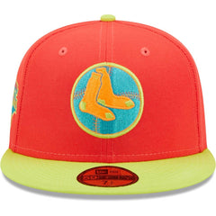 Boston Red Sox   Lava Highlighter Combo 59FIFTY Fitted Hat Red/Neon Green