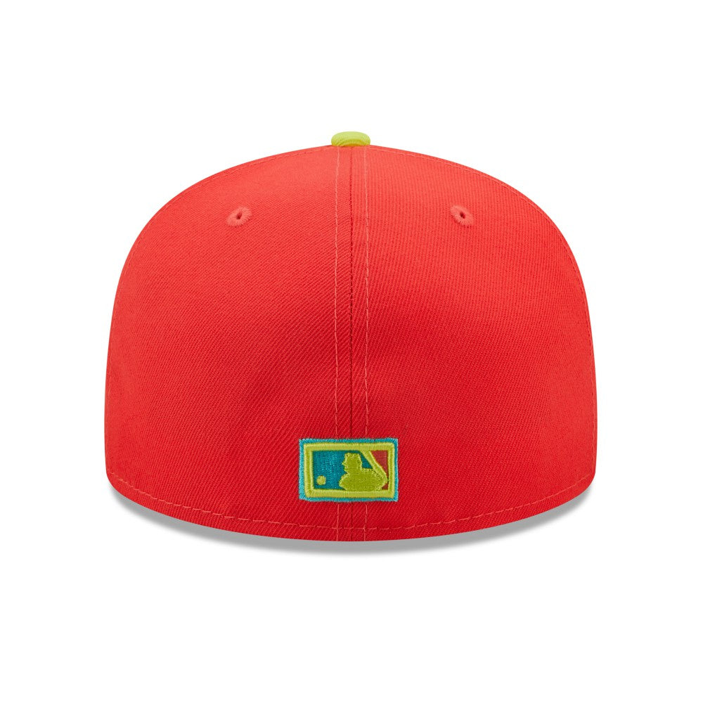 Los Angeles Dodgers 1978 World Series  Lava Highlighter Combo 59FIFTY Fitted Hat Red/Neon Green
