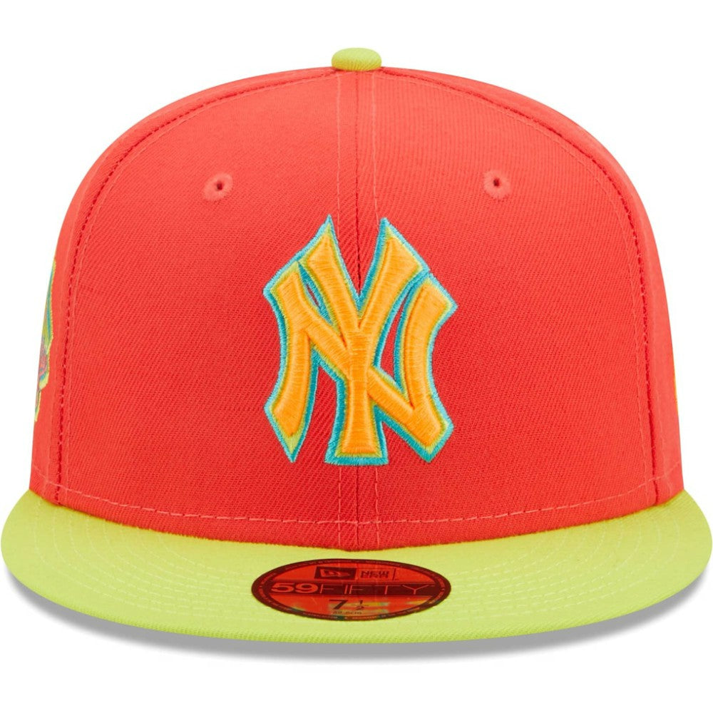 New York Yankees   Lava Highlighter Combo 59FIFTY Fitted Hat Red/Neon Green