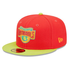 Washington Nationals 2008 Inaugural Season  Lava Highlighter Combo 59FIFTY Fitted Hat Red/Neon Green