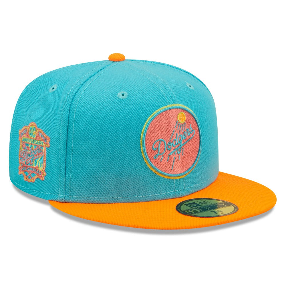 Los Angeles Dodgers Vice Highlighter 59FIFTY Fitted Hat Blue/Orange