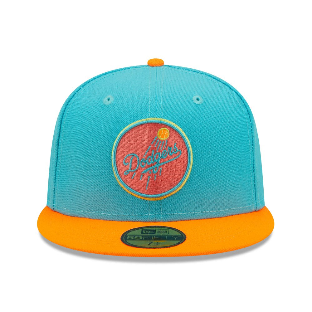 Los Angeles Dodgers Vice Highlighter 59FIFTY Fitted Hat Blue/Orange